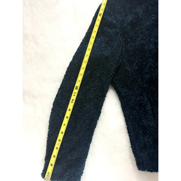 Pendleton Sherpa Fleece Jacket XL Navy Blue Zip Front Plaid Trim Cozy Soft Warm - Picture 8 of 10